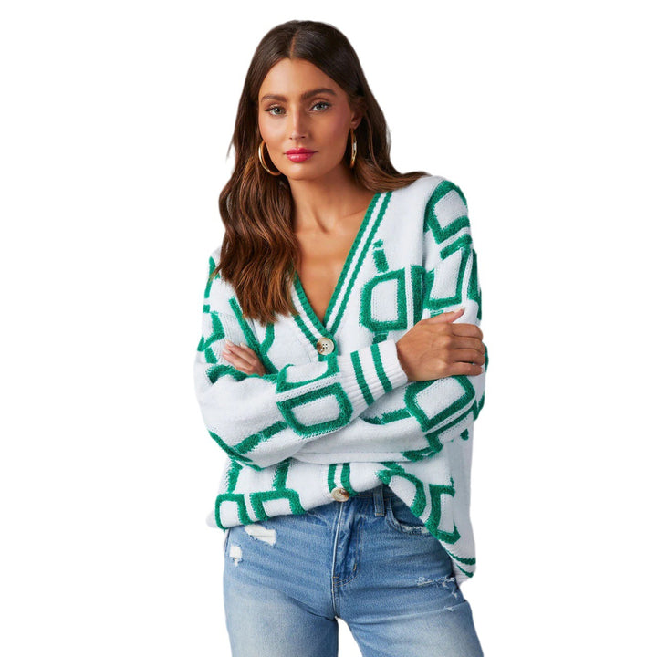 Damen Kuscheliger und stylischer Strickpulli mit modernem Muster Drune