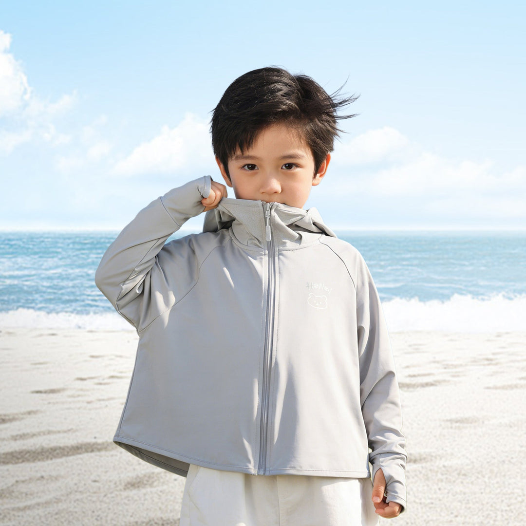 Jungen funktionale UV-Schutzjacke mit Kapuze Drune