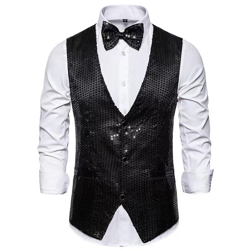 Herren eleganter Anzug mit glitzernden Pailletten und idealem Slim-Fit Drune