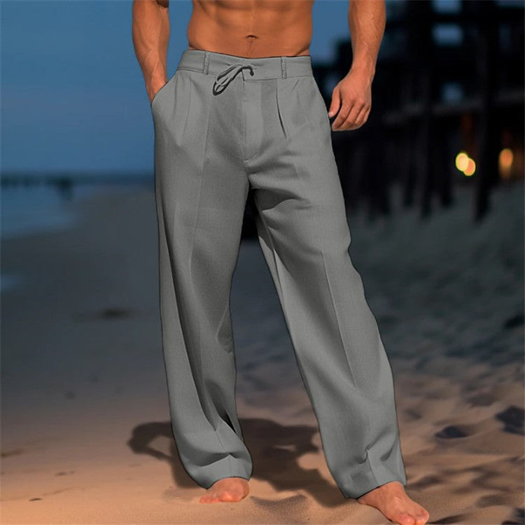 Herren elegante Chinohose mit lockerer Passform Drune