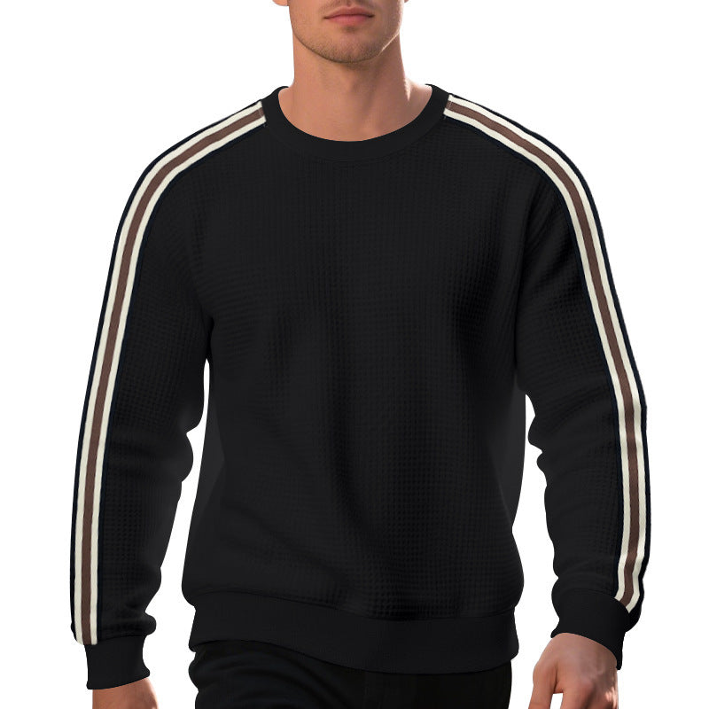 Herren Sweatshirt mit strukturiertem Material und modischen Streifen Drune