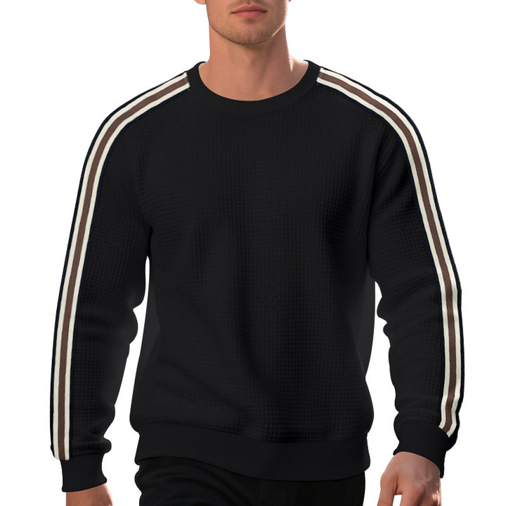 Herren Sweatshirt mit strukturiertem Material und modischen Streifen Drune