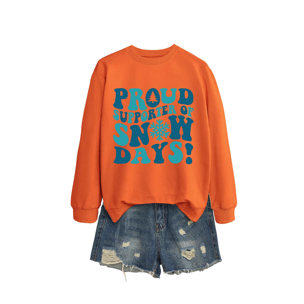 Damen Sweatshirt mit kreativem Aufdruck und lässigem Schnitt Drune