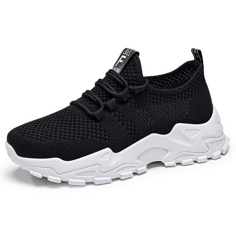 Damen nan atmungsaktive Strick-Slip-On Sneaker mit sockenähnlichem Schaft und profiliertem Plateau-Absatz Drune