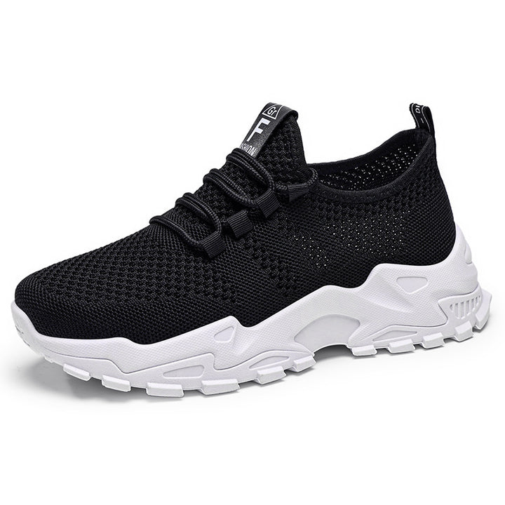 Damen nan atmungsaktive Strick-Slip-On Sneaker mit sockenähnlichem Schaft und profiliertem Plateau-Absatz Drune