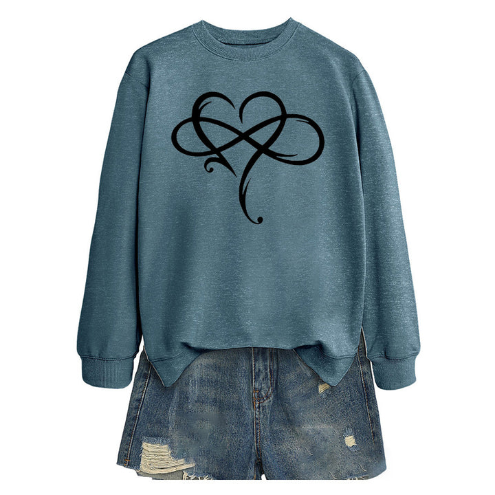 Damen Sweatshirt mit kreativem Herzdesign und entspannter Passform Drune