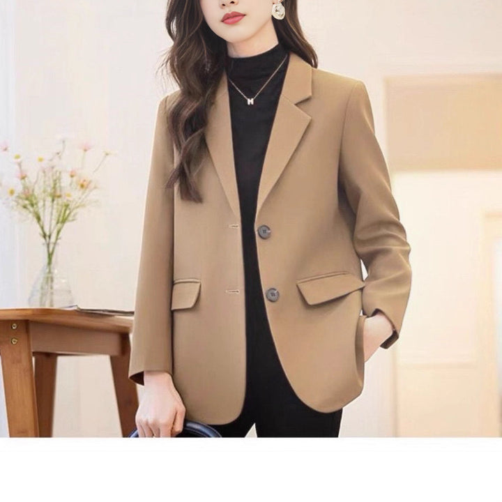 Damen eleganter Blazer mit strukturiertem Schnitt und zeitlosen Details Drune