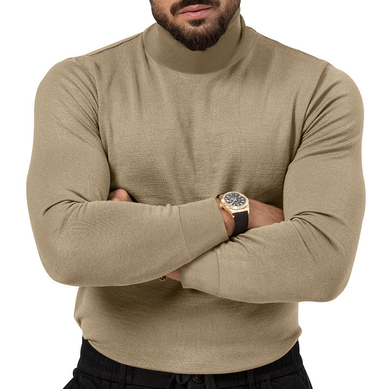 Herren Eleganter Rollkragenpullover aus weichem Strickstoff Drune