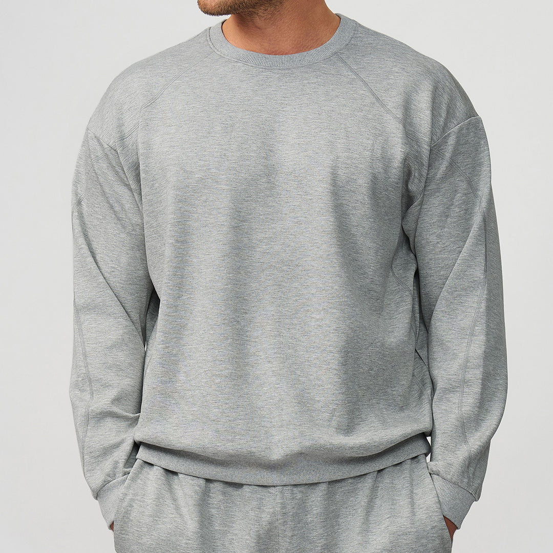 Herren lässiger Sweatshirt mit Rundhalsausschnitt und Raglanärmeln Drune
