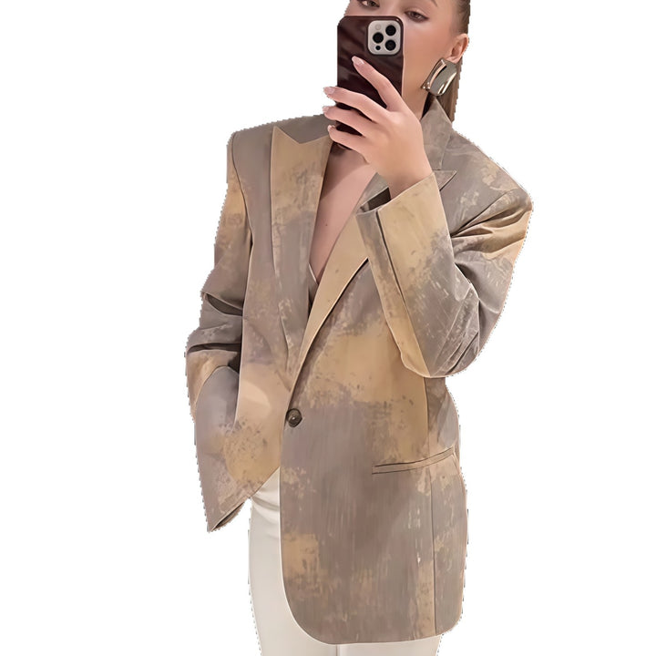 Damen Oversized Blazer mit kunstvollem Farbverlauf Drune