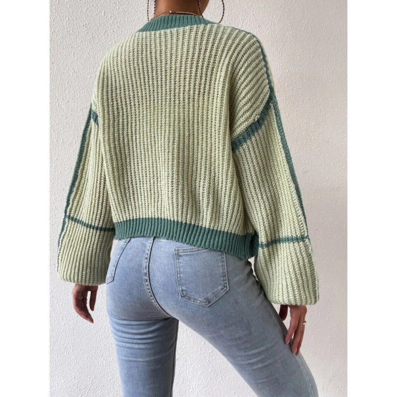 Damen Großer Strickcardigan mit voluminösen Ärmeln Drune