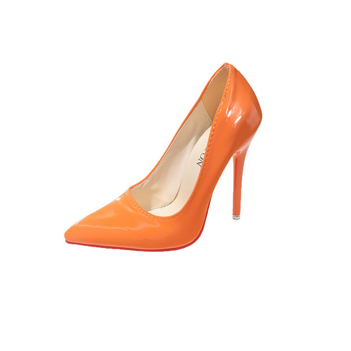 Damen Klassische High Heels mit spitz zulaufendem Design und hochglänzender Oberfläche Drune