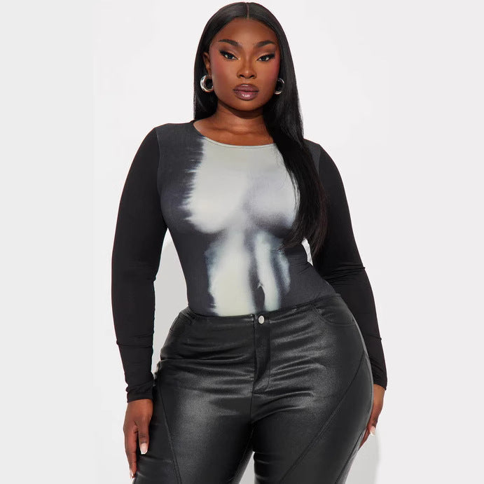 Damen Langarm Bodysuit Drune