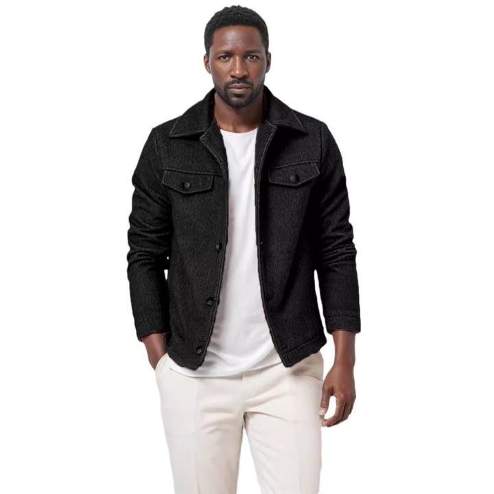 Herren lässige Fleecejacke mit strukturiertem Innenfutter Drune