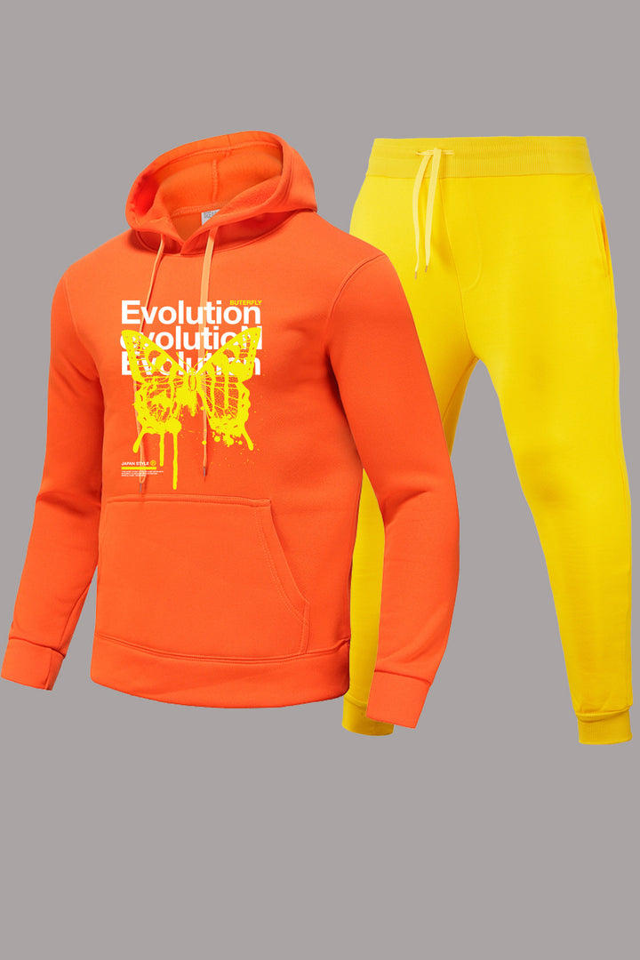 Damen Freizeit Hoodie und Jogginghose Set mit kreativen Grafiken Drune