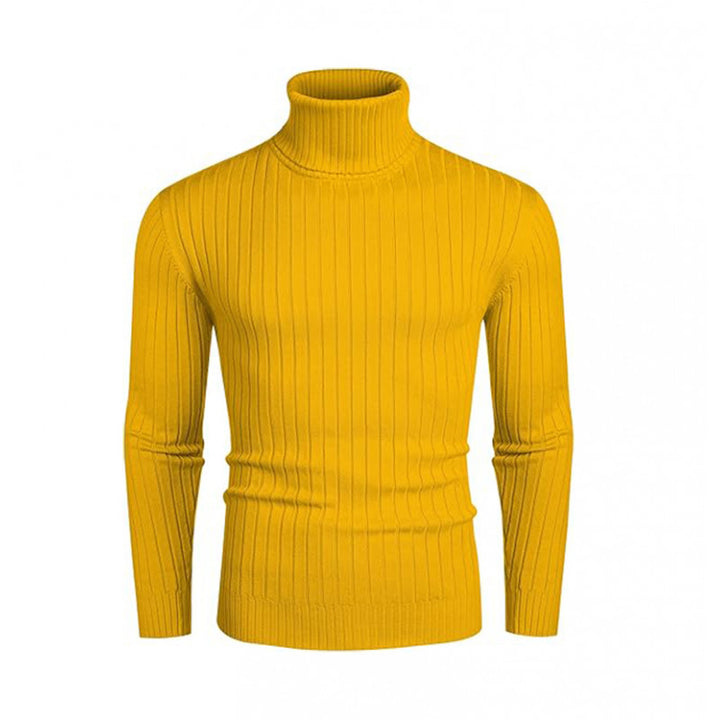 Herren nan gerippter Feinstrick-Rollkragenpullover Slim Fit Drune