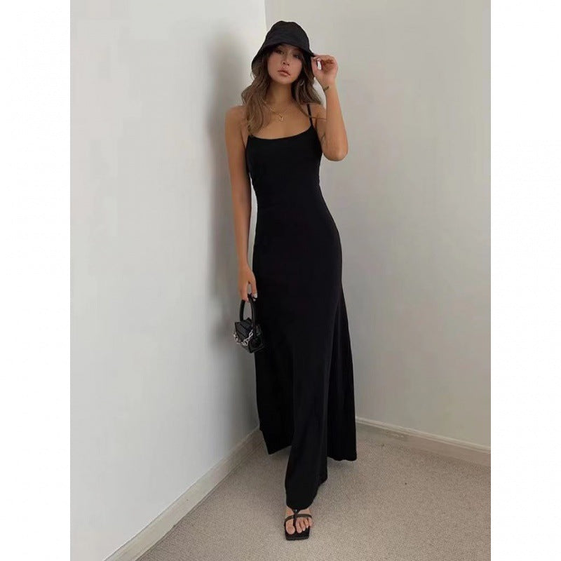 Damen Maxikleid mit elegantem Schnitt und verstellbaren Trägern Drune