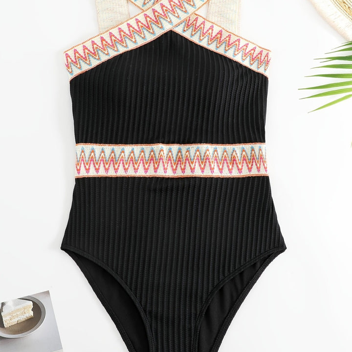 Damen Sportlicher Badeanzug mit hochgezogenem Taillenschnitt Drune