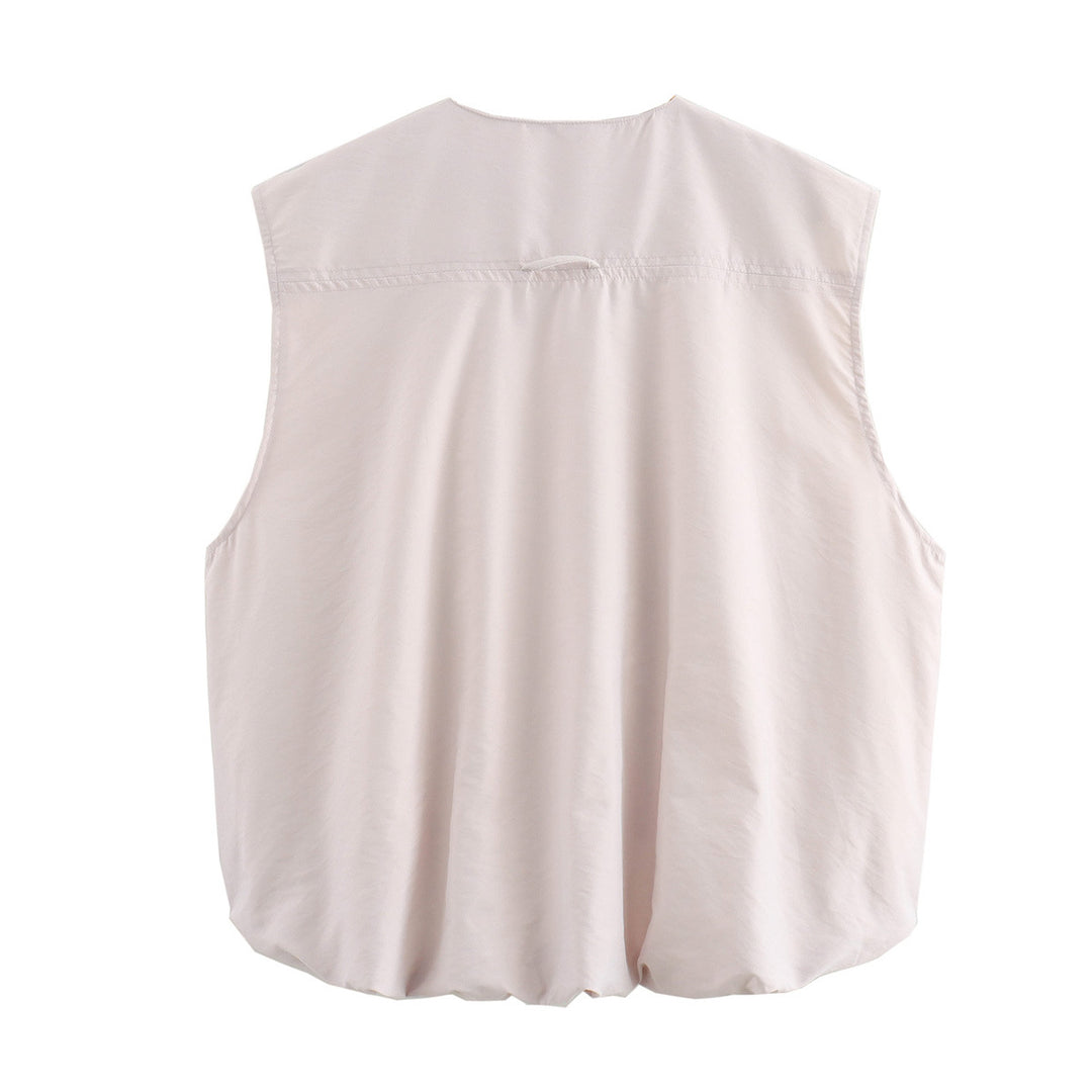 Damen Winterweste mit Taschen und elastischer Taille Drune