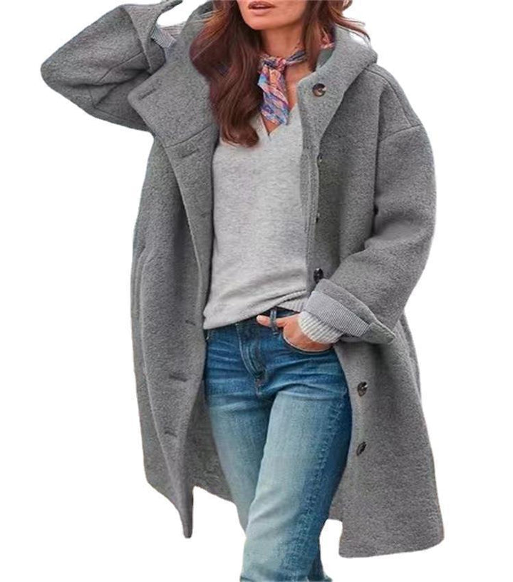 Damen Oversized Wollmantel Drune