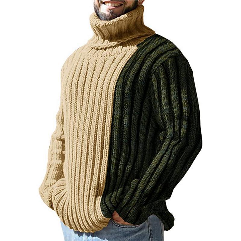 Herren Rollkragenpullover mit strukturiertem Rippdesign Drune