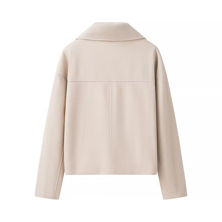 Damen elegante Kurzjacke im lässigen Doppelkörper-Stil Drune