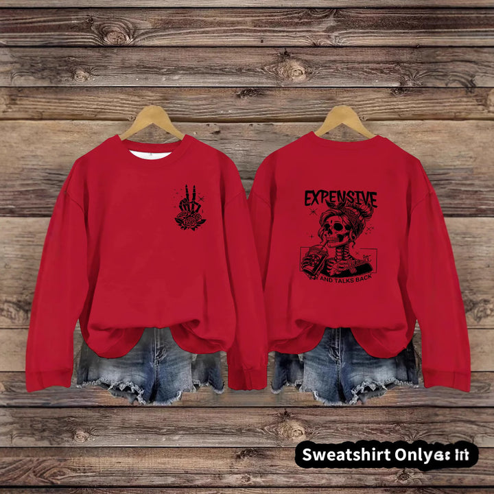 Damen Sweatshirt mit kreativem Motiv und lässigem Schnitt Drune