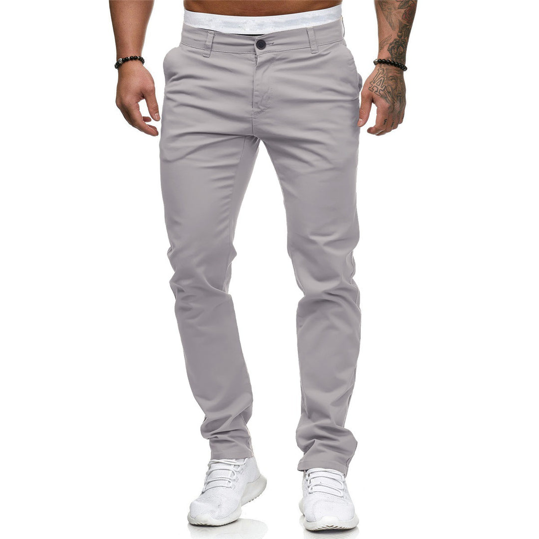 Herren nan schmal geschnittene Baumwollstretch-Chino mit mittlerer Leibhöhe und Komfortbund Drune