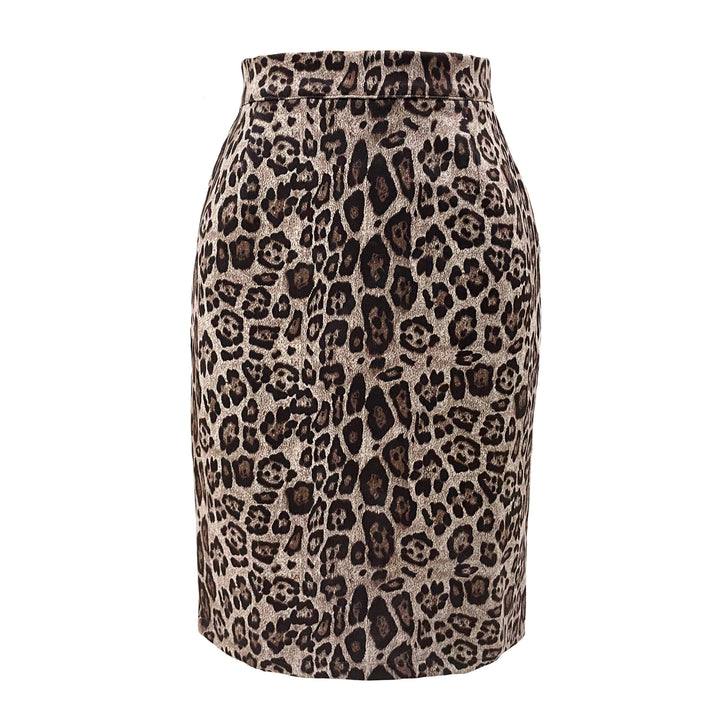 Damen Eleganter Bleistiftrock mit Leopardenmuster Drune