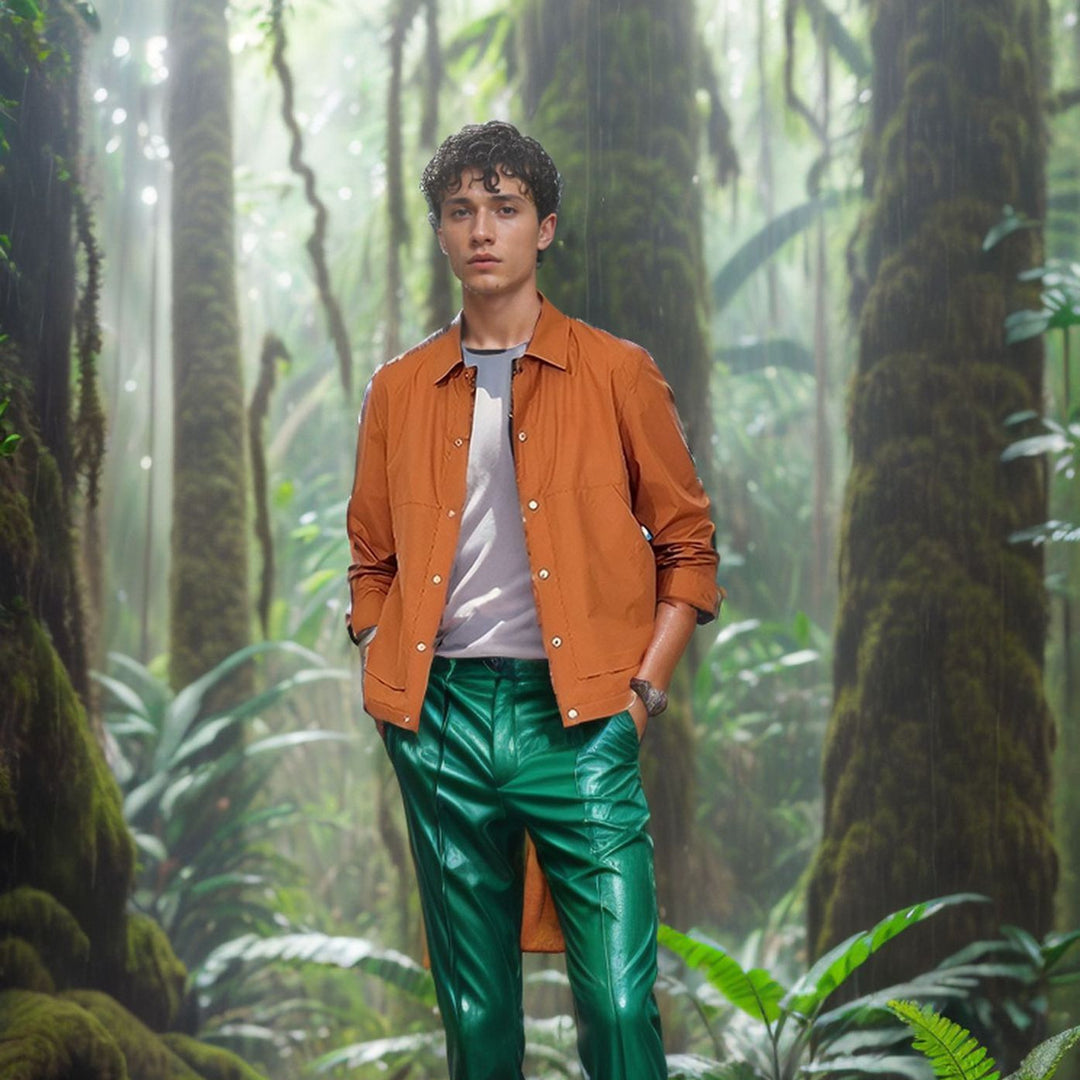 Herren lässige Outdoor-Jacke mit praktischem Druckknopfverschluss und atmungsaktivem Material Drune
