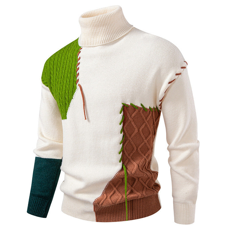 Herren Rollkragenpullover mit einzigartigem Strickdesign Drune
