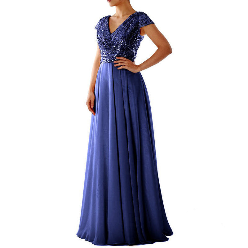 Damen Abendkleid mit funkelndem Oberteil Drune