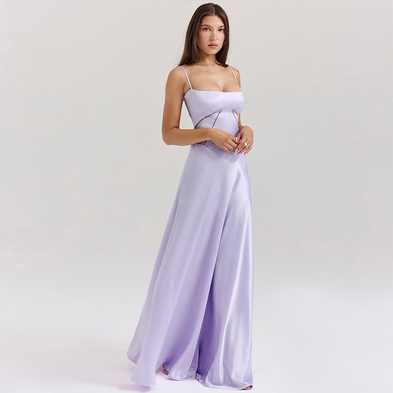 Damen Abendkleid mit figurbetontem Schnitt und elegantem Satin-Finish Drune