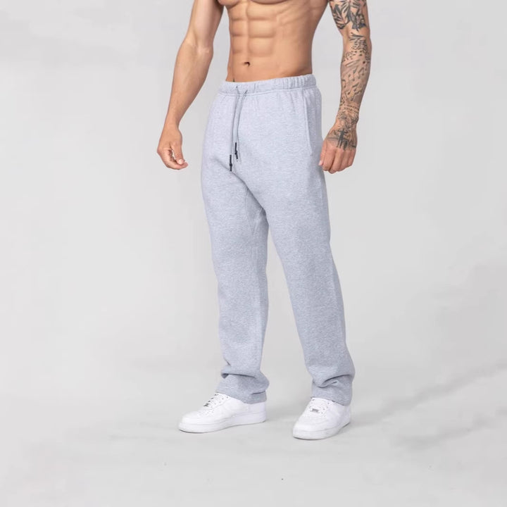 Herren nan Straight‑Leg Sweatpants aus French‑Terry mit elastischem Komfortbund und Kordelzug Drune