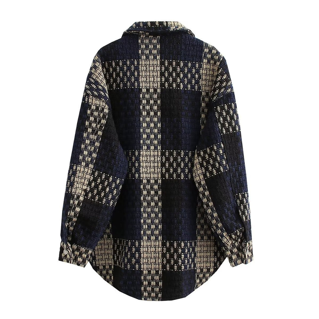 Damen Übergangsjacke im Patchwork-Design mit praktischen Taschen und lässigem Schnitt Drune