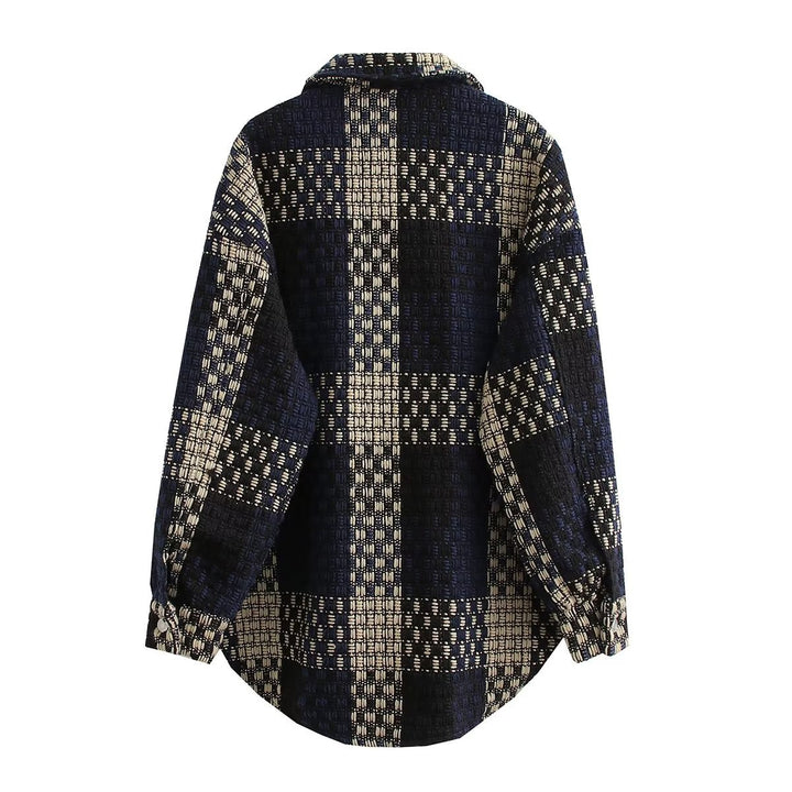 Damen Übergangsjacke im Patchwork-Design mit praktischen Taschen und lässigem Schnitt Drune