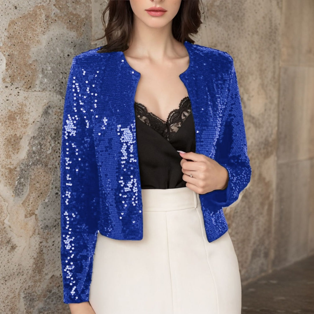 Damen Paillettenjacke im modernen Schnitt Drune