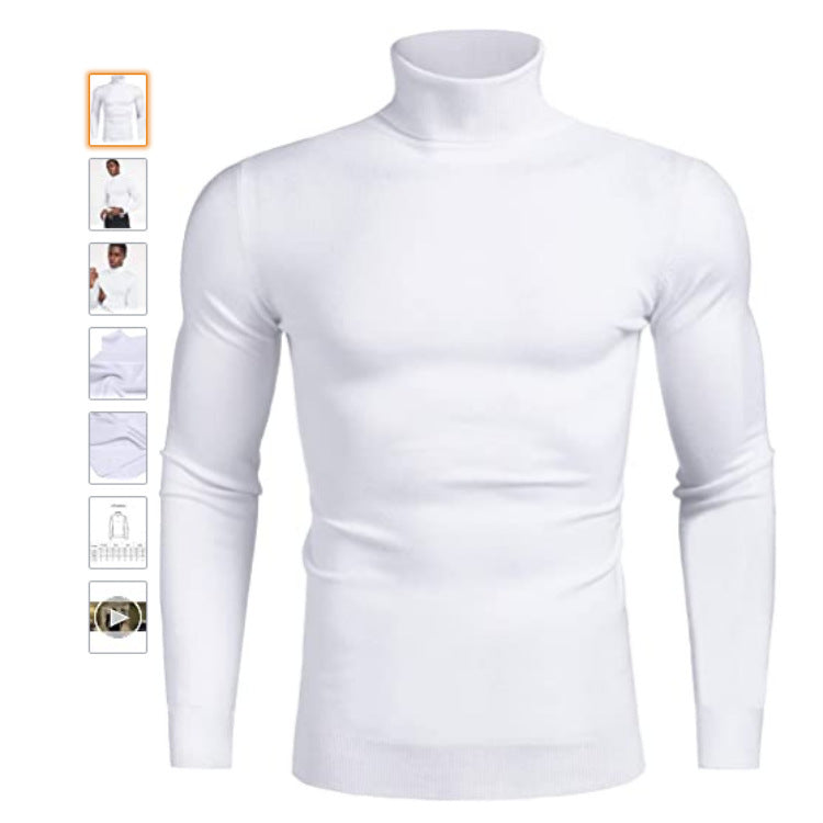 Herren hochabschließender Rollkragenpullover Drune