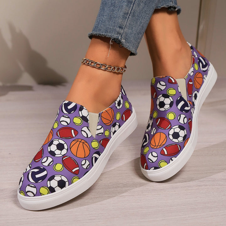 Damen Freizeit-Sneaker mit sportlichem Motiv Drune