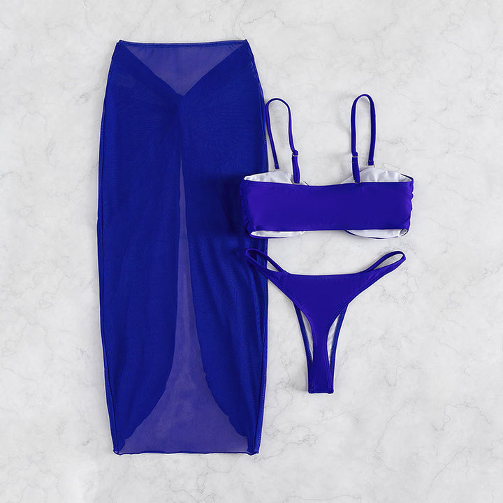 Damen Bikini-Set mit modischem Wickel-Rock Drune