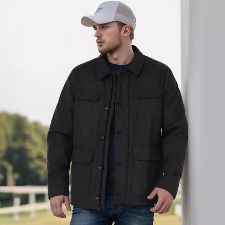Herren Utility-Jacke mit praktischen Taschen Drune