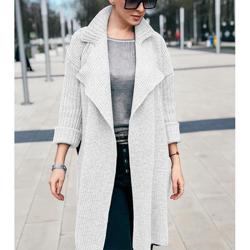 Damen oversized Strickmantel Drune