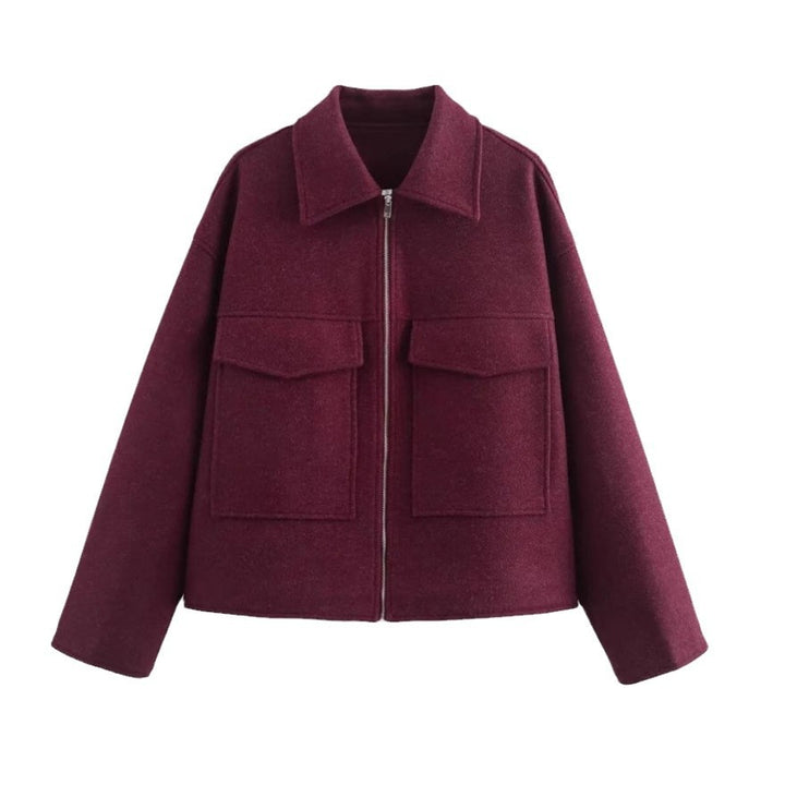 Damen zeitlose Fleecejacke mit aufgesetzten Taschen und modernem Schnitt Drune