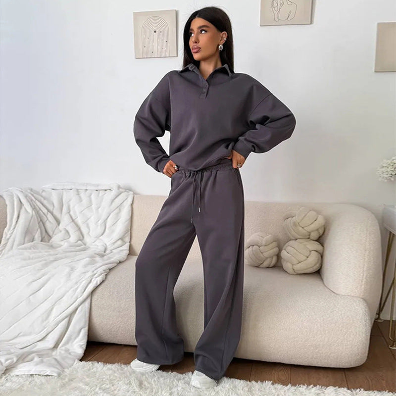 Damen elegantes Poloshirt mit lässiger Passform und weichen Materialien Drune