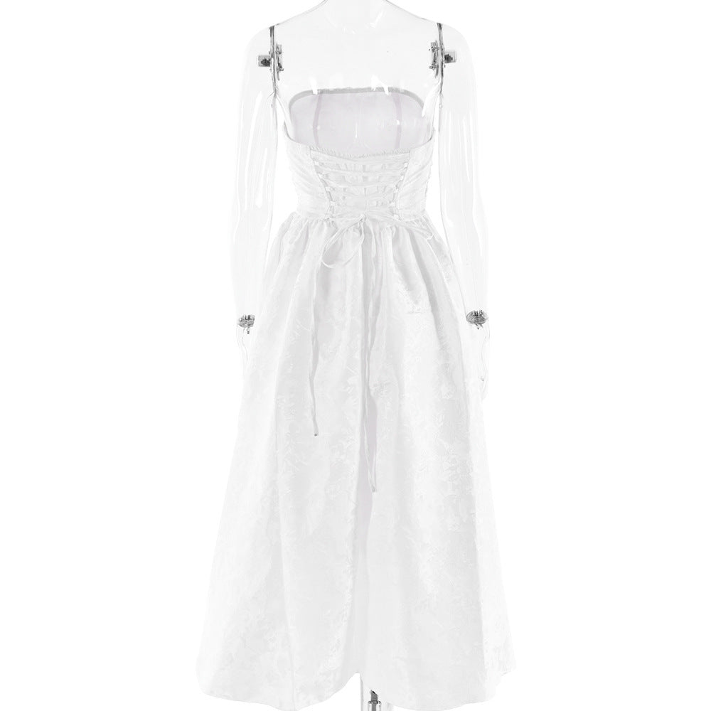 Damen Ballkleid mit schulterfreiem Design und fließendem Rock Drune