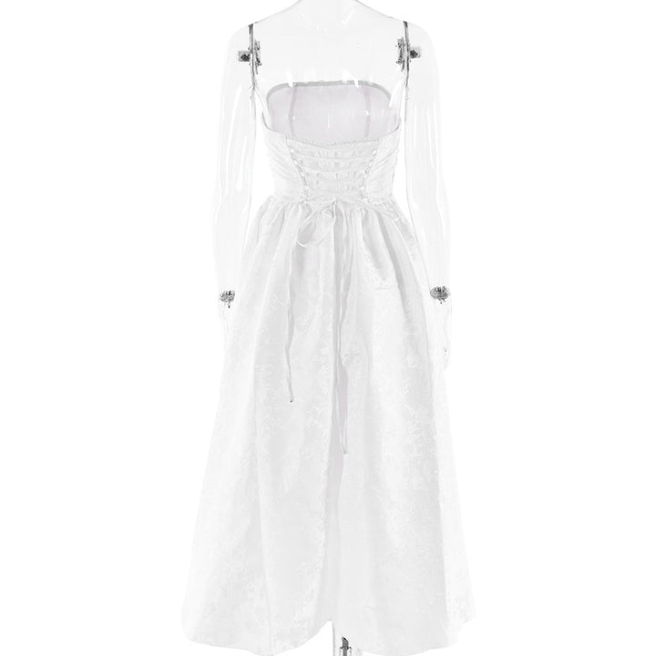 Damen Ballkleid mit schulterfreiem Design und fließendem Rock Drune