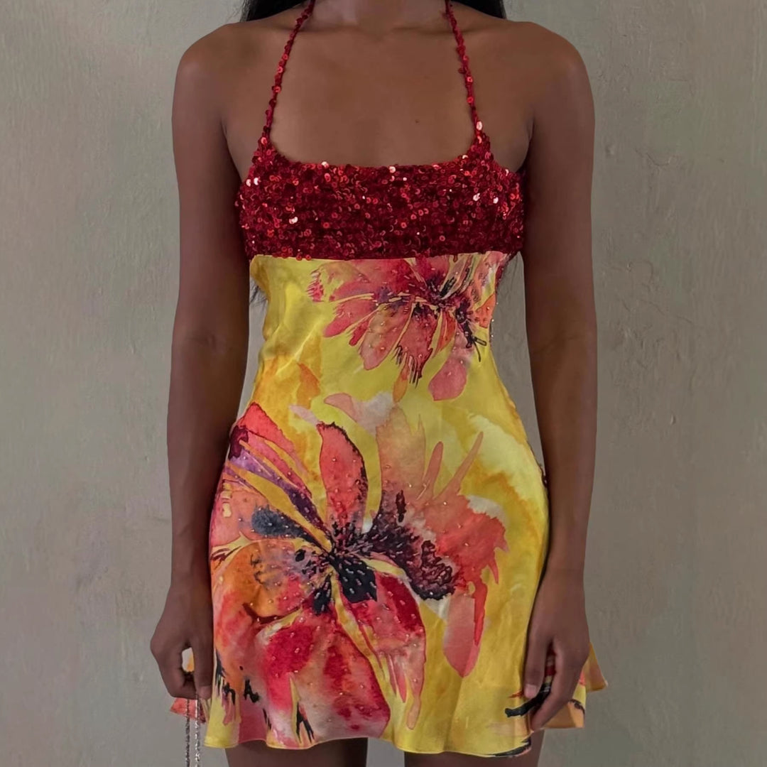Damen Cocktailkleid mit Pailletten Drune