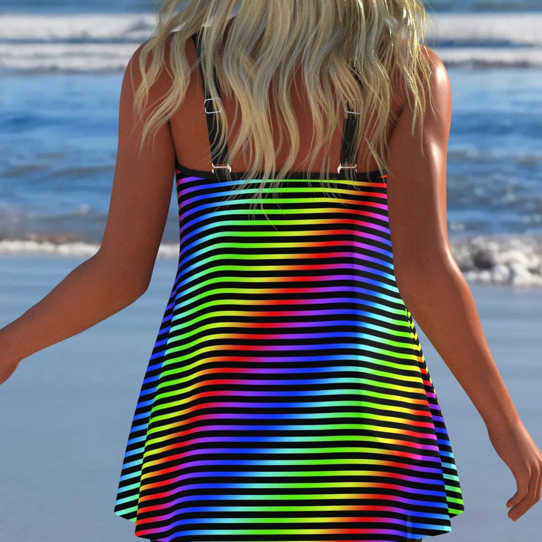 Damen Schwimmanzug mit modischem A-Linien-Schnitt und floralem Design Drune