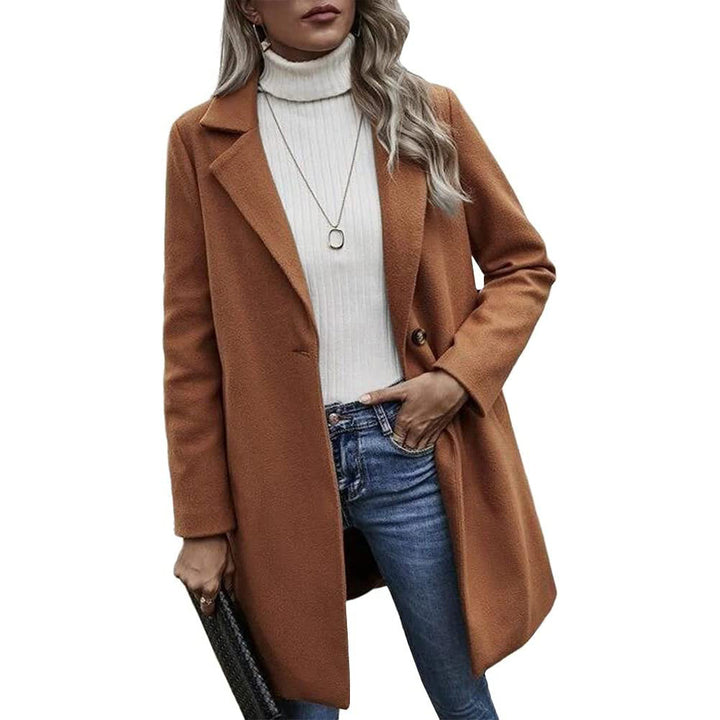 Damen modischer Wollmantel mit elegantem Revers Drune