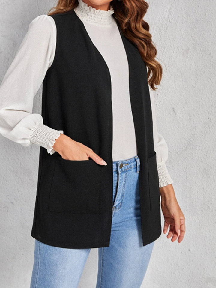 Damen Longline Wendeweste mit Taschen Drune